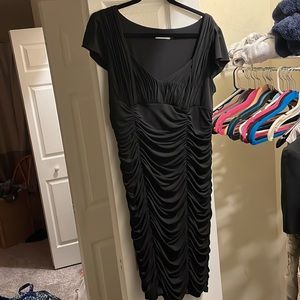 Rouched black dress